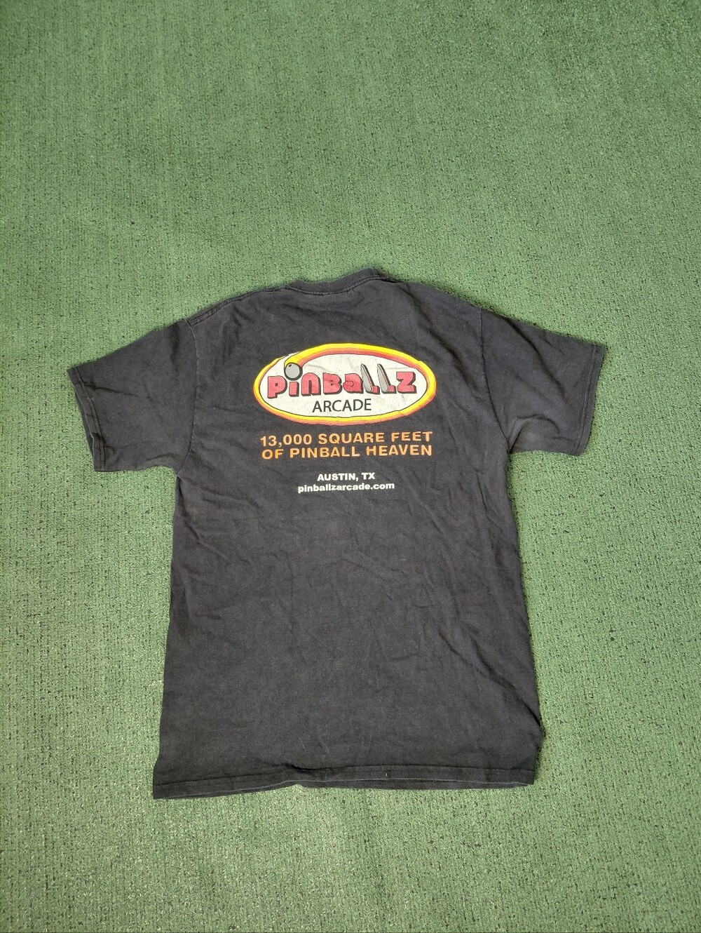 VINTAGE 2006 Pinballz Arcade Austin Texas Promo Y2K Black T Shirt Sz Medium